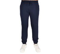 Sleepdown Slim Leg Jogging Bottoms Casual Pants Joggers Trousers Gym Ribbed Cuffs Hem Pocket Elasticated Waist - 2XL - Navy
