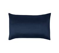 Sleepdown Super Soft Plain Dye Housewife Pillowcase Pair Pack Thermal Warm Cosy Pillow Cover - 50cm x 75cm - Navy, 5056242769415