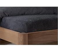 Sleepdown Teddy Fleece Fitted Sheet Plain Thermal Warm Cosy Super Soft Bedsheet Bed Linen - King - Charcoal 5056242841685