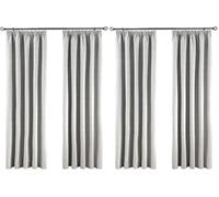 Sleepdown Textured Rib Weave Pencil Pleat Blackout Lined Curtains Thermal Insulated for Bedroom and Living Room 46 x 54 Inch Grey 2 Panels (Pack of 2)