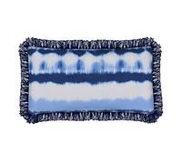 Sleepdown Tie Dye Fringe Filled Cushion Soft Decorative Cotton Cushion for Home Decor Sofa Bedroom and Car - 30cm x 50cm - Blue