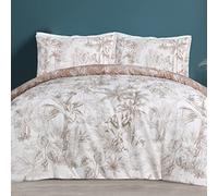 Sleepdown Tropical Monkey Reversible Duvet Cover Quilt Bedding Set with Pillowcase Soft Easy Care Bed Linen - Single (135cm x 200cm), Beige (5056557511815)