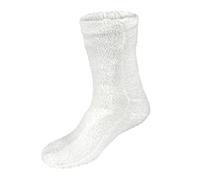 Sleepdown Women's Ladies Teddy Fleece Socks, Cream, S-M