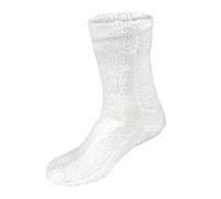 Sleepdown Womens Ladies Teddy Fleece Socks Unisex Super Soft Cosy Casual Winter Warm Thermal Christmas Gift UK Size - S/M - Cream