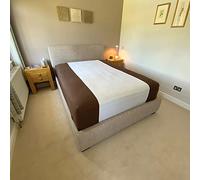 SleepEarthed Earthing Half Sheet UK MADE 280cm x 90cm. Sleep Better By Grounding The Body. Inc Plug & Cable. Organic Cotton., Beige