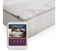 Sleepeezee Hotel Luxe Mattress Protector - Quilted Silky Soft Fabric - Filled with Anti-Allergy Fibres - Protect Against Spills & Stains - Hotel Comfort & Luxury Sleep - Washable Bed Cover, Single