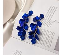 Sleeper Earrings Ear Drops With Colored Floral Petals Stylish Candy Tone Earrings Heart Pearl (A, One Size)
