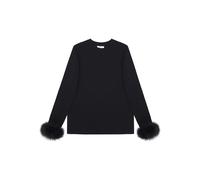 Sleeper feather-cuffs jersey T-shirt - Black S-M