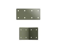 Sleeper Plate or Angle Bracket Timber Fixing Powder Coated Olive RAL 7002 (5, Straight Bracket)