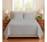 Sleeper Sofa Bed Sheet Set - Queen Silver Grey Solid Sofa Bed Sheets - 100% Cotton 400 Thread Count Sofa Sheets - Sleeper Sofa 4 PC's Sheet Set - Sleeper Sofa Sheets - Fits Mattresses Up to 6" Drop