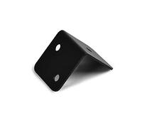 SleeperFit Pack of 4 Domino-Style Corner L-Shape Brackets - Heavy Duty Joining Plate for Timber Joining Brackets, Railway Sleepers Fixings and Carpentry Projects Garden Repair Brackets Sheet (Black)