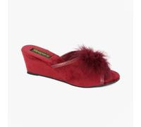 Sleepers ANNE Womens Mules Slippers Burgundy - UK 4