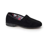 Sleepers AUDREY III Ladies Full Wide Slippers Black UK 6
