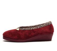 Sleepers Dawn Womens | Slip On Shoes | Burgundy/Ocelot | UK Size 6