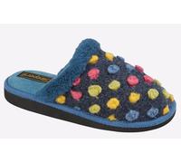 Sleepers Donna Mule Slippers Womens | Slip On Shoes | Blue/Multi | UK Size 3