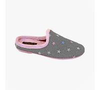 Sleepers ELLIE Womens Mules Slippers Grey/Pink - UK 5
