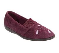 Sleepers Inez Memory Foam Slippers Womens | Slip On Shoes | Heather | UK Size 8