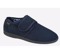 Sleepers Mens Johnny Microfibre Memory Foam Touch Fastening Slippers Navy Size 6-14 Size 13 Slippers Size 14 Slippers 13 UK