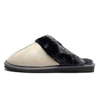 Sleepers Juliet Cuff Mule Slipper Womens | Slip On Shoes | Silver Glitter | UK Size 4