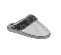 Sleepers Juliet Sparkle Mule Slippers - Silver, 6 UK