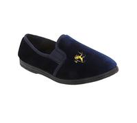 Sleepers Kids Boys Kyle Lion Motif Twin Gusset Slippers (13 UK Junior) (Navy Blue)