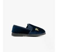 Sleepers Boys Kyle Twin Gusset Slip On Slippers with Rubber Sole Navy Blue 11 UK Child