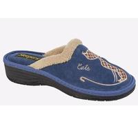 Sleepers Lorna Cat Mule Slipper Womens | Slippers | Blueberry | UK Size 5
