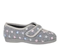 Sleepers Matilda Touch Fastening Womens Slippers | Slippers | Grey | UK Size 7