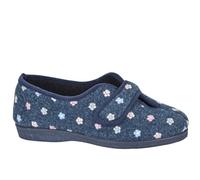 Sleepers Matilda Touch Fastening Womens Slippers | Slippers | Navy | UK Size 5