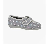 Sleepers MATILDA Womens Touch Fasten/Velcro Slippers Grey - UK 3