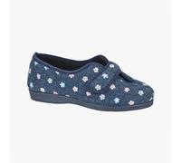 Sleepers MATILDA Womens Touch Fasten/Velcro Slippers Navy - UK 3