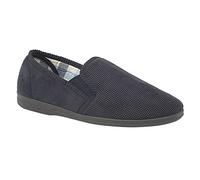 Sleepers Mens Harry Memory Foam Twin Gusset Slippers (7 UK) (Navy)