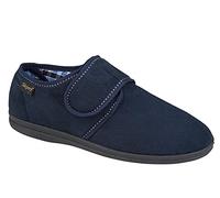 Sleepers Mens Johnny Microfibre Memory Foam Slippers Navy Size 13