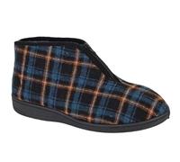 Sleepers Mens Travis Thermal Zip Fastening Bootee Slippers/Ankle Slippers/Boot Slippers Navy Blue 9 UK