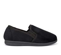 Sleepers Mens Wilson Memory Foam Carpet Slippers With Checked Textile Lining Black 13 UK