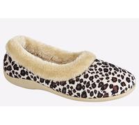 Sleepers Penny Collar Memory Foam Womens | Slippers | Ocelot | UK Size 6