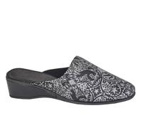 Sleepers Priya Womens Slippers | Slip On Shoes | Black/Silver | UK Size 3