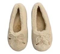Sleepers Slippers Women Plastic Slippers Women [Warm Upgrade] Women's Warm Slippers Soft and Comfortable Warm Your Feet in Winter Memory Foam Slippers Women Boot Slippers Women (Beige, 5)