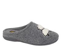 Sleepers Suzie Sheep Memory Foam Mules - Felt Upper, Textile Lining, Grey, 7 UK