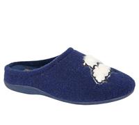 Sleepers Suzie Sheep Memory Foam Mules - Navy - Size 5 UK