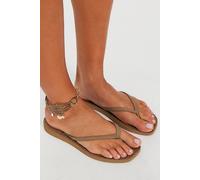 Sleepers Tapered Flip Flops at Free People in Sand, Size: EU 36 - female