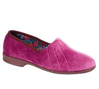 Sleepers Womens Audrey III Roll Top Slippers with Rubber Sole Heather 8 UK