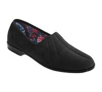 Sleepers Women's Audrey III Roll Top Velour Slippers in Black | Size: 8 Sleepers Black 8