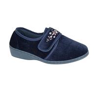 Sleepers Women's Elsie Synthetic Wide Slippers in Navy | Size: 7 Sleepers Navy 7
