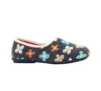 Sleepers Womens Gracie Knitted Wide Fit Slippers with Memory Foam Insole Grey (E Fitting) 3 UK