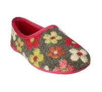 Sleepers Womens Gracie Knitted Wide Fit Slippers with Memory Foam Insole Grey (E Fitting) 9 UK