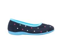 Sleepers Women's Isla Dotted Ballerina Memory Foam Slippers in Blue | Size: 4 Sleepers Blue 4