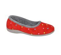 Sleepers Women's Isla Dotted Slippers in Red | Size: 7 Sleepers Red 7