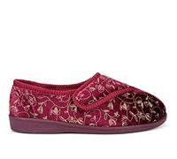 Zedzzz Janice Slippers Womens | Slippers | Wine Floral | UK Size 3