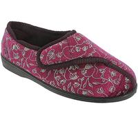 Zedzzz Janice Slippers Womens | Slippers | Wine Floral | UK Size 3